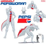 behind_another breasts drinking_soda female fur imminent_death jewelry larger_female looking_at_viewer necklace size_difference werewolf_pepsiwoman white_body white_fur ruok_9311 coca-cola mythology pepsi pepsiman_(character) pepsiwoman_(character) canid canine mammal mythological_canine mythological_creature werecanid werecanine werecreature werewolf 1:1 hi_res