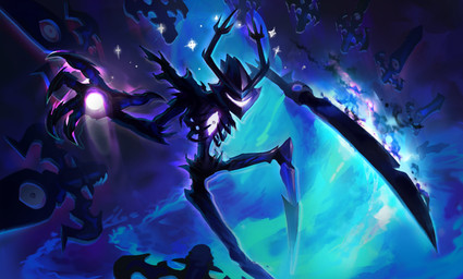 ambiguous_gender antlers armor black_armor black_body blue_background bone dark_fountain glint glowing glowing_eyes glowing_hands glowing_visor headgear helmet holding_melee_weapon holding_object holding_sword holding_weapon hole_(anatomy) horn melee_weapon night pose rib_cage simple_background skeleton sky solo star sword visor weapon marineflames deltarune undertale_(series) roaring_knight humanoid shadow_creature 2025