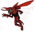 anthro elytron fangs insect_wings male open_mouth simple_background solo teeth tongue white_background wings regentshaw bandai_namco digimon arthropod beetle digimon_(species) insect kuwagamon stag_beetle sketch