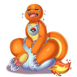 ageplay bib bodily_fluids clothed clothing crying diaper diaper_fetish infantilism male roleplay solo tears wearing_diaper sweety_(artist) mythology nintendo pokemon charmander dragon generation_1_pokemon mythological_creature mythological_scalie pokemon_(species) scalie 1:1 absurd_res hi_res