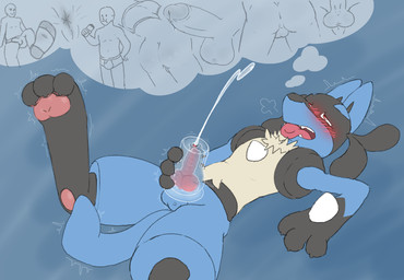 ahegao animal_genitalia animal_penis anthro anus balls blush bodily_fluids briefs butt canine_genitalia canine_penis clothing cum cumshot ejaculation erection fantasizing feet foot_focus footwear genital_fluids genitals humanoid_genitalia humanoid_penis interspecies knot knotted_penis knotting_sex_toy looking_pleasured male male/male masturbation orgasm orgasm_face pawpads penetrable_sex_toy penile penile_masturbation penis pokephilia precum sex_toy shaking shaking_orgasm socks tail tongue tongue_out trembling underwear wiggle_lines lucario-desu nintendo pokemon lulu_(lucario-desu) generation_4_pokemon human lucario mammal pokemon_(species) hi_res