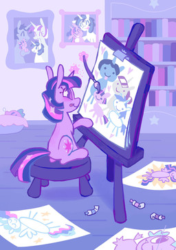 bookshelf brush female feral furniture heart_symbol horn magic paintbrush painting_(object) photo solo telekinesis tongue tongue_out wings raineydayes friendship_is_magic hasbro my_little_pony mythology night_light_(mlp) shining_armor_(mlp) twilight_sparkle_(mlp) twilight_velvet_(mlp) equid equine mammal mythological_creature mythological_equine unicorn winged_unicorn absurd_res hi_res