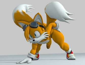 2_tails angry anthro bent_over brown_glans clothing erection eyewear footwear genitals glans gloves goggles hand_on_ground handwear male mostly_nude multi_tail penis shoes simple_background solo tail thick_thighs white_background doomlazy27 kabalmystic_(modeler) thunderdogboi_(modeler) prisma3d sega sonic_the_hedgehog_(series) miles_prower canid canine fox mammal 3d_(artwork) digital_media_(artwork)