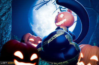 anthro big_butt bodysuit butt clothing female female_anthro food for_a_head forest fruit grass light looking_at_viewer looking_back moon moonlight night outside plant pumpkin pumpkin_head raised_tail skinsuit solo tail thick_thighs tight_clothing tree wide_hips lostworkszx twilightv0ids_(modeler) blender_cycles epic_games fortnite spice_(fortnite) animal_humanoid domestic_cat felid felid_humanoid feline felis humanoid mammal mammal_humanoid object_head absurd_res blender_(artwork) digital_media_(artwork) hi_res