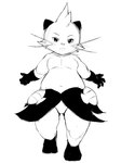 2024 3:4 4_fingers ambiguous_gender anthro black_and_white dewott featureless_crotch fingers front_view generation_5_pokemon hi_res looking_at_viewer monochrome nintendo pokemon pokemon_(species) simple_background solo spread_arms walking whiskers white_background winick-lim