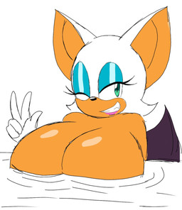 bedroom_eyes big_breasts breasts female huge_breasts looking_at_viewer narrowed_eyes nude nude_female one_eye_closed seductive smile solo wink winking_at_viewer momijizx sega sonic_the_hedgehog_(series) rouge_the_bat bat mammal hi_res