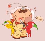 giggling group laugh male plant tickling tickling_belly tickling_sides trio gigglymuffin nintendo pikmin olimar elemental_creature flora_fauna hocotatian pikmin_(species) red_pikmin yellow_pikmin 2023 colored digital_media_(artwork)