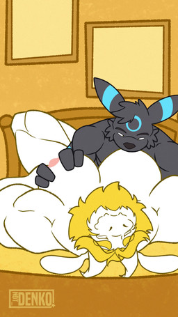 anthro big_breasts big_muscles big_pecs breast_play breasts duo fur male male/male muscular muscular_anthro muscular_male nipple_fetish nipple_play nipple_suck nipples nude open_mouth pec_grab pec_squeeze pecs sucking teeth white_body white_fur not_denko nintendo pokemon undertale_(series) alex_(epic_alex_furry) asgore_dreemurr bovid canid canine caprine eeveelution generation_2_pokemon goat mammal pokemon_(species) shiny_pokemon umbreon 2d_animation 9:16 animated hi_res no_sound short_playtime video