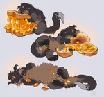 animal_genitalia balls bodily_fluids cheese cum dairy_products eating eating_food erection feral food food_fetish food_penetration food_play fur genital_fluids genitals grilled_cheese improvised_sex_toy male male_feral messy nude penis sandwich_(food) simple_background solo tail tapering_penis thin_penis feelferal korwin binturong mammal viverrid absurd_res hi_res