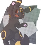 ambiguous_gender feral pawpads paws quadruped red_eyes solo tail shin_(artist) nintendo pokemon eeveelution generation_2_pokemon pokemon_(species) umbreon