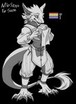 accessory ambiguous_gender anthro bartender belt bottomwear cleaning clothing container cup drinking_glass emoji furgonomics glass glass_container glass_cup lgbt_pride pants pride_color_emoji pride_colors question_mark rainbow_flag rainbow_pride_colors rainbow_pride_flag rainbow_symbol shirt six-stripe_rainbow_pride_colors solo tail tail_accessory topwear vest wine_glass blitzdrachin conditional_dnp pride_flag_question_mark sergal 2022 alpha_channel black_and_white meme monochrome sketch watermark