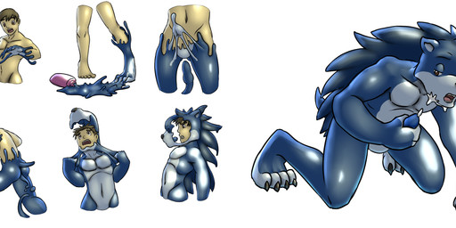 4_toes 5_toes after_transformation all_fours anal anal_penetration anthro athletic athletic_human athletic_male blue_body blue_penis bodily_fluids bottle bound brown_eyes brown_hair butt claws container countershade_face countershade_feet countershade_hands countershade_torso countershading cum cum_on_face cum_on_own_face cum_on_self cumshot curled_fingers digitigrade dipstick_fingers ears_down ejaculation encasement erection feet finger_claws forced forced_transformation gag genital_fluids genitals glistening glistening_body goo_transformation grey_claws grey_nose hair half-closed_eyes hand_on_ground hand_on_penis human_to_anthro imminent_gag imminent_transformation latex latex_transformation liquid_latex looking_at_hand looking_back male male_human mane masturbation mid_transformation multicolored_body narrowed_eyes navel nude nude_human nude_male open_mouth paws pecs penetration penile penile_masturbation penis penis_grab pivoted_ears plantigrade shampoo_bottle shocked simple_background snout solo species_transformation spiky_fur standing surprised tail teeth toe_claws toes tongue transformation transformation_sequence two_tone_body wide_eyed rei98 zing_(character) eulipotyphlan goo_creature hedgehog human latex_creature mammal symbiote 2013 hi_res sequence shaded soft_shading