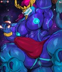 abs anthro anus artist_name asian_mythology aurelion_sol_(lol) biceps big_butt big_muscles big_nipples big_pecs bioluminescence blue_body blue_eyes bulge butt butt_from_the_front claws clothing detailed_background dragon east_asian_mythology eastern_dragon erection feet flexing glowing hair hi_res jewelry league_of_legends logo looking_at_viewer male masterelrest muscular muscular_anthro muscular_male muscular_thighs mythological_creature mythological_scalie mythology necklace nipples patreon patreon_logo pecs pose presenting riot_games scalie serratus signature solo space tail tencent thong toe_claws toes triceps underwear vein veiny_muscles