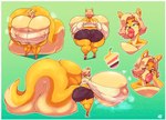 anthro big_breasts big_butt big_tail blonde_hair bottomwear breasts butt butt_squish clothing female footwear freckles hair hand_on_face high_heels holding_breast huge_breasts huge_butt huge_lips huge_tail huge_thighs hyper hyper_breasts hyper_tail lips multicolored_body multiple_poses orange_body panty_lines pencil_skirt pose rear_view shoes short_hair side_view skirt sleeveless_shirt solo squish steam tail tail_over_skirt thick_calves thick_lips thick_thighs tight_clothing two_tone_body underbutt darkhatboy ramona_roux mammal rodent sciurid tree_squirrel absurd_res digital_media_(artwork) full-length_portrait headshot_portrait hi_res portrait