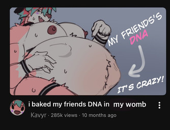 anthro belly big_belly fetal_movement huge_belly hyper hyper_belly hyper_pregnancy male pregnant pregnant_anthro pregnant_male solo text youtube_thumbnail king_slabu canid canine mammal english_text