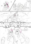 anthro bathing bubble dirty equi equis_universe female humor kirinaes nude shower smell smile wet sunny_way alirfesta_felastis equid equine horse ki'rinaes mammal comic hi_res one_page_comic traditional_media_(artwork)