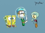 anthro group mask surgeon unknown_artist nickelodeon spongebob_squarepants sandy_cheeks spongebob_squarepants_(character) squidward_tentacles cephalopod coleoid mammal marine mollusk octopodiform rodent sciurid sea_sponge tree_squirrel 4:3