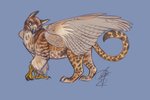 ambiguous_gender beak feral solo aerosaur83 mythology accipitrid accipitriform avian bird felid gryphon leopard mammal mythological_avian mythological_creature pantherine