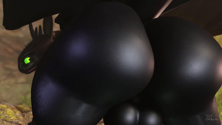 backsack balls big_balls big_butt black_balls black_body black_scales black_tail black_wings butt feral forked_tongue genitals glistening glistening_balls glistening_body glistening_butt glistening_genitalia green_sclera huge_butt logo looking_at_viewer looking_back looking_back_at_viewer male male_feral membrane_(anatomy) membranous_wings non-mammal_balls open_mouth outside presenting presenting_hindquarters pupils quadruped rear_view saggy_balls scales shaking_butt solo tail text tongue wings yellow_eyes willie_piv dreamworks european_mythology how_to_train_your_dragon mythology toothless dragon fury_(httyd) mythological_creature mythological_scalie night_fury scalie western_dragon 16:9 2026 3d_(artwork) 3d_animation animated artist_logo artist_name digital_media_(artwork) hi_res loop no_sound short_playtime video widescreen