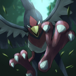 4_toes ambiguous_feral ambiguous_gender anisodactyl beak black_body black_eyes black_feathers black_wings blue_sky day depth_of_field feathered_wings feathers feet feral flying forest head_tuft light midair motion_blur multicolored_body multicolored_feathers narrowed_eyes open_beak open_mouth outside plant reaching_towards_viewer red_body red_feathers red_scutes scuted_legs scutes sky solo spread_wings tail tail_feathers toes tree tuft two_tone_wings white_body white_feathers white_wings wings yellow_beak spicyichizo nintendo pokemon avian bird generation_3_pokemon pokemon_(species) swellow 1:1 2026 absurd_res hi_res lighting shaded