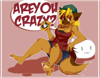 2000s_theme 2010s_theme amber_eyes anthro beret biped blonde_hair breasts cleavage clothed clothing dialogue electronics eyewear feet female game_console hair hat headgear headwear hindpaw kemono looking_at_viewer pawpads paws simple_background sitting solo sunglasses tail text toony shio_inu game_boy_advance game_boy_family nintendo alt-b-shephelie canid canine canis domestic_dog mammal 2011 english_text japanese_description