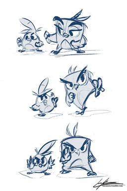 anthro beak blue_line_art duo female head_feathers karate male laisanen angry_birds angry_birds_stella rovio_entertainment sega the_angry_birds_movie dahlia_(angry_birds) luca_(angry_birds) avian bird california_scrub_jay corvid horned_owl jay_(bird) new_world_jay oscine owl passerine scrub_jay true_owl colored_line_art hi_res official_art sketch_page
