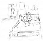 anthro barefoot bed bottomwear boxers_(clothing) clean_diaper clothing diaper duo eyes_closed feet furniture inside lamp light_switch lying male masturbation on_back on_bed paws penile penile_masturbation pillow racecar_bed tail underwear young young_anthro aogami felid lion mammal pantherine 2011 digital_drawing_(artwork) digital_media_(artwork)