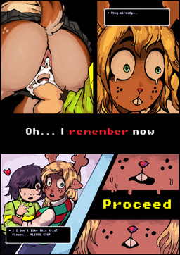 abuse after_anal after_rape after_sex anthro balls bodily_fluids cum cum_in_ass cum_in_vagina cum_inside doggystyle duo female forced freckles from_behind_position genital_fluids genitals human_penetrating male male/female manipulation mind_control penetration rape sex snowgrave text traumatized vaginal vaginal_penetration jellyborowski deltarune undertale_(series) kris_dreemurr noelle_holiday deer human mammal comic english_text hi_res