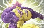 5_fingers abs anthro big_muscles big_pecs big_penis blonde_hair countershading electric_waves erection fingers fist genitals glowing glowing_hair hair huge_muscles huge_pecs huge_penis humanoid_genitalia humanoid_penis hyper hyper_genitalia hyper_muscles hyper_pecs hyper_penis looking_at_viewer male muscular nude pecs penis purple_body smile solo vein veiny_penis yellow_body yellow_countershading yellow_penis panscolipede nintendo pokemon koa_(generalarma) amped_toxtricity generation_8_pokemon lizard pokemon_(species) reptile scalie toxtricity 2021 hi_res