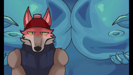 anthro barazoku brown_body brown_fur claw_fingers claws clothed clothing duo extreme_size_difference fur humor looking_at_viewer macro male male/male muscular muscular_anthro muscular_male nipples parody pecs scared shaking size_difference trembling pinumontbalou sound_warning danganronpa epic_games fortnite mythology spike_chunsoft cerberus_(fortnite) wendell_(fortnite) canid canid_demon canine canis demon hellhound mammal mythological_canine mythological_creature wolf 16:9 animated hi_res short_playtime sound video widescreen