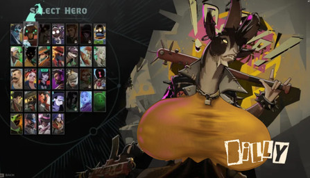 anthro baseball_bat bat_(object) big_breasts breasts character_select clothed clothing crossgender denim denim_clothing denim_jacket denim_topwear female horn huge_breasts jacket looking_at_viewer name_tag nipple_outline snarling solo topwear ketandslaycomics deadlock_(game) valve valve_corporation billy_(deadlock) bovid caprine domestic_goat goat mammal digital_media_(artwork)