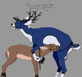 bodily_fluids cum duo face_fucking fellatio female female_penetrated feral feral_on_feral forced from_behind_position gag genital_fluids hooves horn irrumatio male male/female male_penetrating male_penetrating_female oral oral_penetration penetration penile penile_penetration penis_in_mouth quadruped rape ring_gag sex tail tongue jeffusherb cariblou_(whatisdamatter) deer mammal animated digital_media_(artwork)