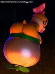 anthro big_breasts big_butt breasts butt female nude solo text telehypnotic mario_bros nintendo koopaling wendy_o._koopa 3:4 3d_(artwork) absurd_res digital_media_(artwork) hi_res url