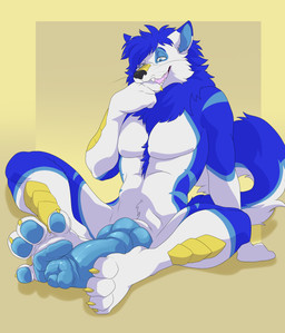 animal_genitalia animal_penis anthro autofootjob big_feet big_penis bite canine_genitalia canine_penis erection feet foot_fetish foot_play genitals knot knotted_penis knotting male masturbation paws penile penile_masturbation penis self_bite sitting soles solo whiskers wrinkled_feet wrinkles weskers mythology soarin_(soarinarts) arctic_wolf canid canine canis dragon eastern_dragon hybrid mammal mythological_creature mythological_scalie scalie wolf absurd_res hi_res