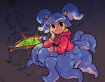 clothing female horn looking_at_viewer markings red_clothing red_sweater red_topwear smile solo split_form star_(marking) sweater tentacles topwear treasure_chest bestfriendforever cecaelia humanoid marine merfolk 2025 digital_media_(artwork) hi_res