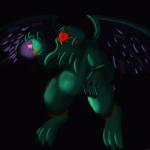 dark face_tentacles jewelry not_furry space tentacles wings mac-daddy cthulhu_mythos h._p._lovecraft kirby_(series) nintendo cthulhu kirby eldritch_abomination monster waddling_head 1:1 absurd_res hi_res