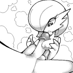 balls breast_play breasts duo erection faceless_character faceless_male female genitals hair human_on_humanoid humanoid_genitalia humanoid_penis interspecies male male/female nipples open_mouth penis pokemorph pokephilia sex titfuck conditional_dnp exed_eyes nintendo pokemon gardevoir generation_3_pokemon human humanoid mammal pokemon_(species) 1:1 aliasing black_and_white digital_media_(artwork) monochrome