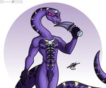 5_fingers anthro fangs fingers gem genitals humanoid_genitalia humanoid_penis long_neck long_tail male nipples penis purple_body purple_scales scales solo tail teeth phalanx_b_deer lego ninjago pythor_(ninjago) anaconda anacondrai boa_(snake) boinae reptile scalie snake absurd_res hi_res