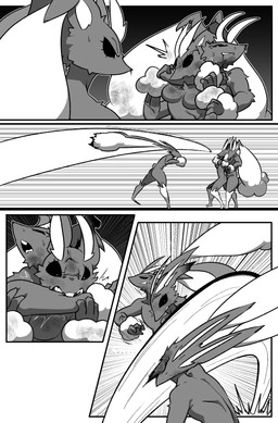anthro biped bite black_sclera breasts featureless_breasts female female_anthro fight group male male_anthro punch restrained_arms trio wounded cuchuflin nintendo pokemon generation_4_pokemon lopunny pokemon_(species) 2026 absurd_res comic digital_drawing_(artwork) digital_media_(artwork) greyscale hi_res monochrome
