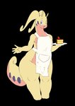 2020 antennae_(anatomy) anthro anthrofied apron apron_only baker biped blue_eyes bulge byondrage cake candy chocolate clothing curled_tail dessert dragon food generation_6_pokemon goodra hi_res long_tail male mostly_nude multicolored_body mythological_creature mythological_scalie mythology nintendo one_eye_closed ourboiroy overweight overweight_anthro overweight_male pink_body pink_skin pinup plate pokemon pokemon_(species) pose pouch_(disambiguation) pouches scalie shiny_pokemon smile solo tail tan_body tan_skin the_giga_competition thick_thighs two_tone_body wink