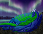 aurora_(phenomenon) blue_body bodily_fluids bone claws cum cum_on_belly cum_on_body cum_on_face cum_on_penis ejaculation erection feral genital_fluids genitals green_body green_scales hand_on_penis horn knot lying male masturbation membrane_(anatomy) membranous_wings nature night non-canine_knot nude orgasm outside penis quadruped scales solo star tail wing_claws wings fatty_pryanik fattypryaniknsfw mythology emerald_(blueemeraldwings) dragon mythological_creature mythological_scalie scalie animated hi_res long_playtime no_sound webm