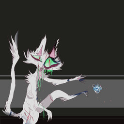 ambiguous_gender anthro beverage container cup fur green_sclera insane open_mouth open_smile raised_leg smile solo tea tea_cup tongue tongue_out white_body white_fur naircat domestic_cat felid feline felis mammal 1:1 2014 digital_drawing_(artwork) digital_media_(artwork)