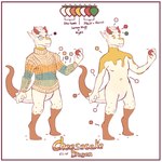 4_fingers anthro bottomless cake cheesecake closed_smile clothed clothing dessert eyebrows eyewear fingers food glasses male mouth_closed nude simple_background smile solo sweater tail text topwear mythology dragon mythological_creature mythological_scalie reptile scalie absurd_res digital_media_(artwork) hi_res model_sheet