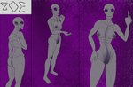 bald biped breasts butt empty_eyes female genitals gesture grey_body hand_gesture middle_finger nipples nude purple_background purple_eyes purple_nipples purple_pussy pussy rib_lines simple_background solo standing arkanum_zilong x-com alien alien_humanoid humanoid roswell_grey sectoid digital_media_(artwork) full-length_portrait hi_res model_sheet portrait