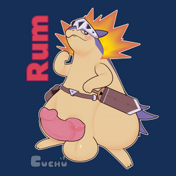 3_fingers 3_toes anthro balls belt big_balls big_penis biped black_eyes blue_body blue_fur blush cute_fangs erection fangs feet fingers fire front_view fur genitals glans holding_melee_weapon holding_object holding_sword holding_weapon knot knotted_penis male melee_weapon mostly_nude penis pink_glans pink_penis scabbard simple_background solo standing sword tan_balls tan_body tan_fur teeth text toes transparent_background vein weapon cuchu nintendo pokemon rum_(cuchu) generation_2_pokemon pokemon_(species) typhlosion 1:1 2026 alpha_channel digital_drawing_(artwork) digital_media_(artwork) hi_res signature