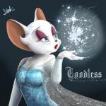 anthro breasts clothing cosplay dress female magic snowflake solo lilith_(artist) disney frozen_(disney) metro-goldwyn-mayer tom_and_jerry elsa_(frozen) toodles_(springtime_for_thomas) toodles_galore domestic_cat felid feline felis mammal 1:1