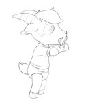 anthro clean_diaper clothed clothing diaper male object_in_mouth pacifier pacifier_in_mouth solo standing toddler wearing_diaper young daydreamed animal_crossing nintendo sherb_(animal_crossing) animated short_playtime