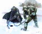 armor duo hockey humor male not_furry sport gamefan84 chicago_blackhawks halo_(series) microsoft nhl st._louis_blues star_wars xbox_game_studios darth_vader master_chief human mammal 2010 5:4