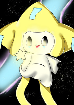feral solo star white_body olihai nintendo pokemon generation_3_pokemon jirachi legendary_pokemon pokemon_(species) absurd_res hi_res