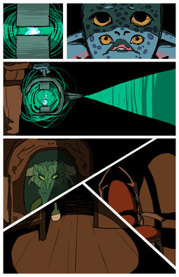 4_eyes ambiguous_gender colored_fire fire glowing glowing_eyes green_fire horn humanoid_pointy_ears lamp lantern multi_eye picture_frame pointy_ears solo yellow_eyes eyemeat outer_wilds protagonist_(outer_wilds) alien alien_humanoid amphibian avian bird hearthian humanoid owl pursuers_(outer_wilds) absurd_res comic hi_res